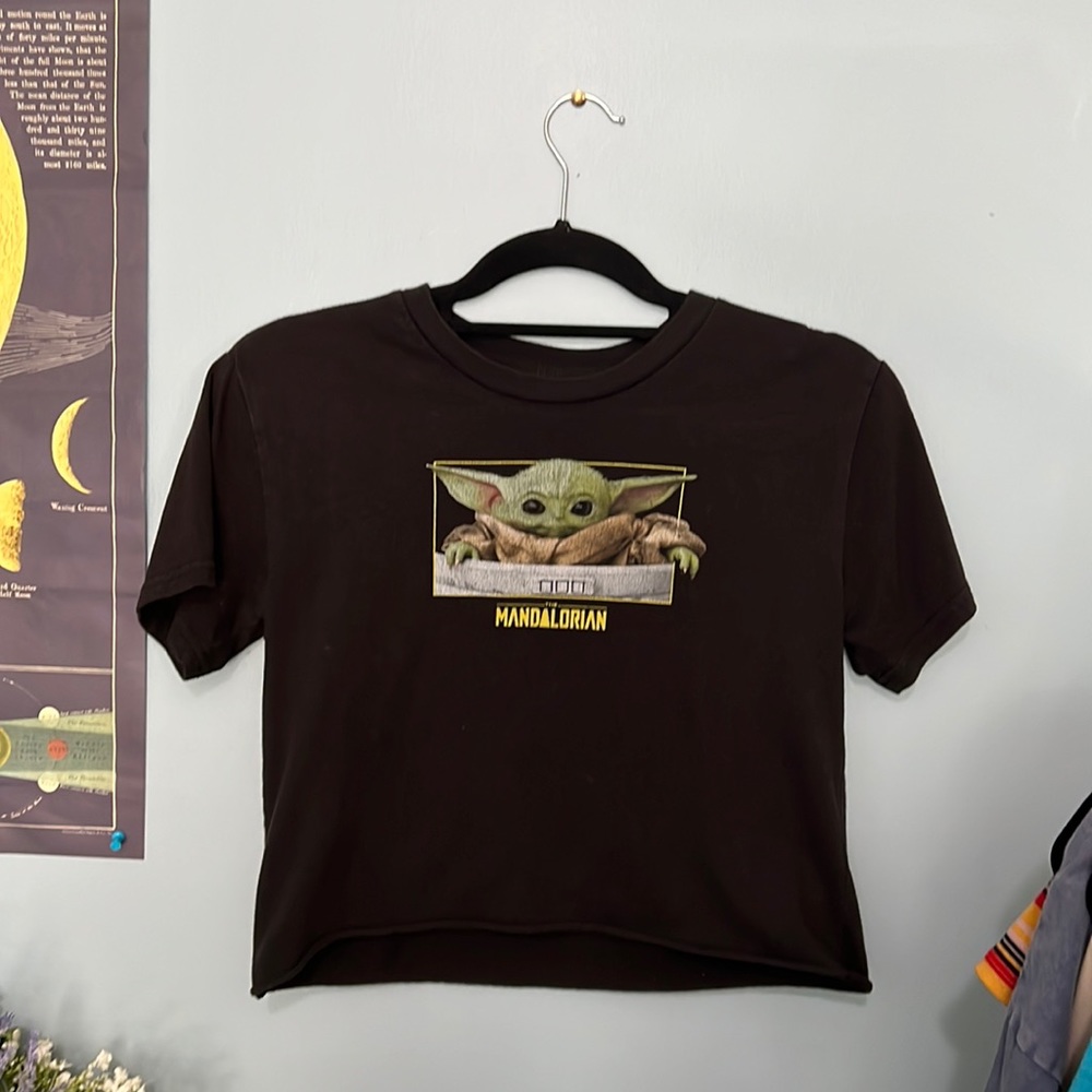 Black “The Mandalorian” crop top!